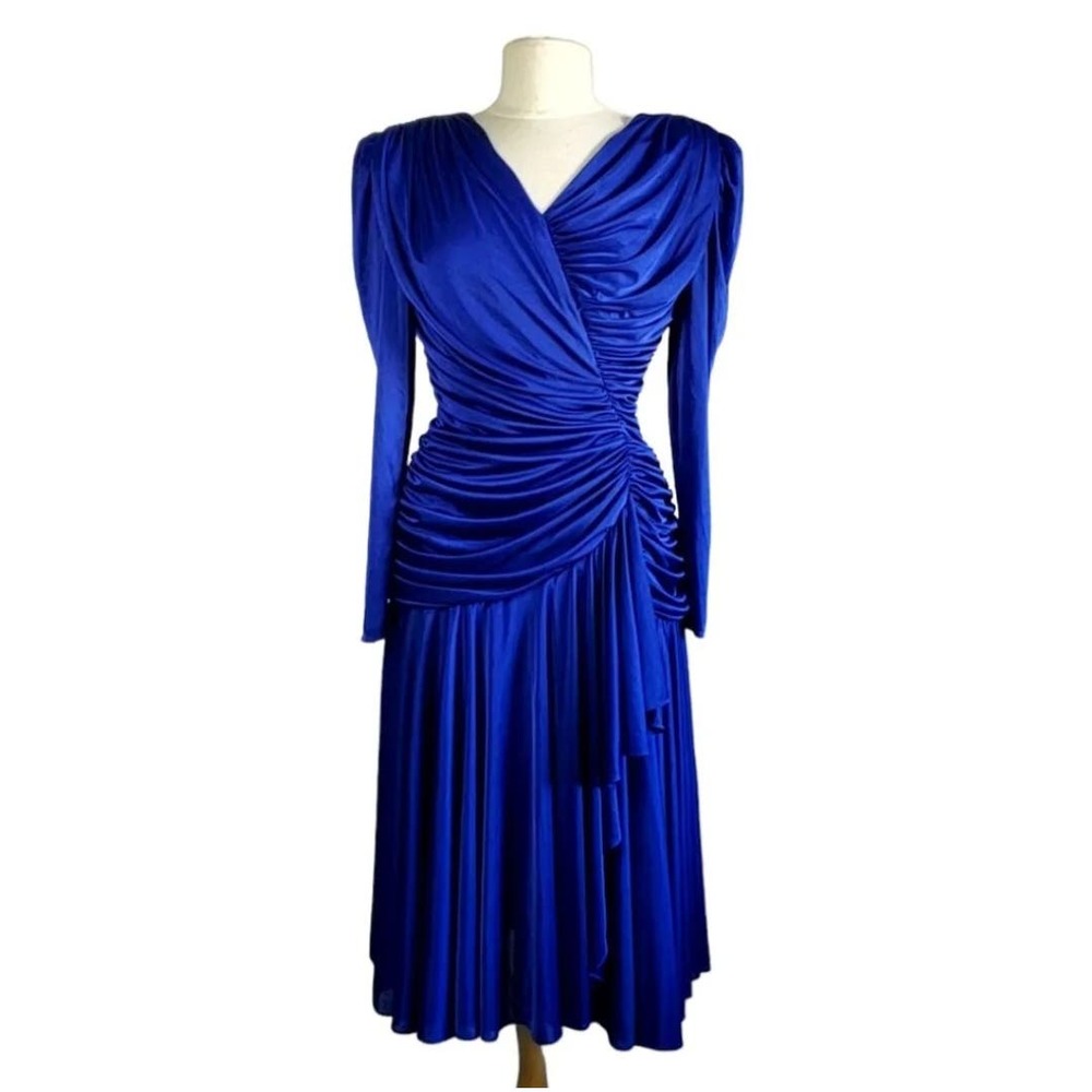 FILIGREE Vintage Cobalt Blue Womens Dress